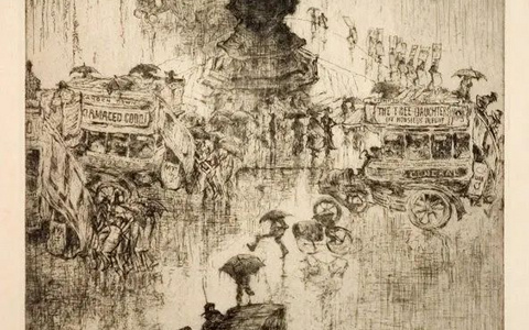 大师素描手稿，比利时杰出艺术家，朱尔·德·布鲁克作品二