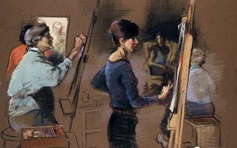 美国女画家朱蒂.卡尔杜奇粉蜡笔画、素描