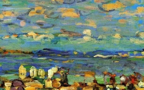 粗短的笔触，马赛克般的色彩！