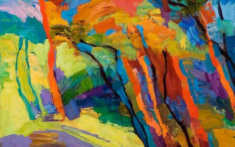 她为画作注入了色彩和生命，光彩夺目！