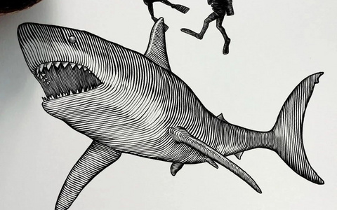 高手笔下的勾线笔画，赏心悦目！