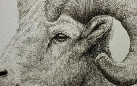 细腻的动物写实铅笔画，日本女画家大岛康树作品