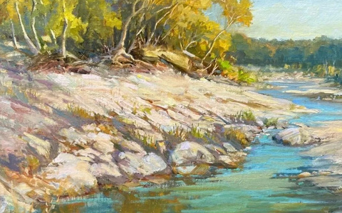 她是一个活跃的画家，加入了美国8个画家协会！