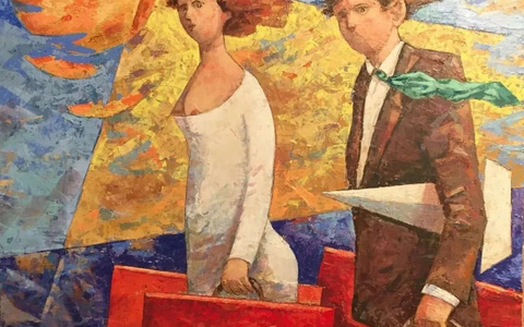 明亮强烈和沉思的色彩，很特别的人物画风格