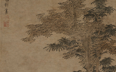元代 赵雍《挟弹游骑图》高清下载