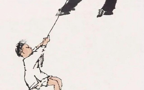 李可染《牧童图》｜画工精湛、层次分明