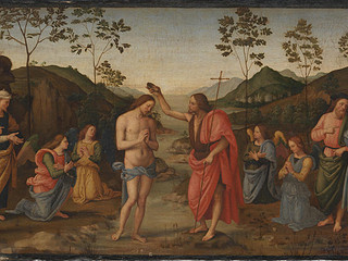 《基督的洗礼》彼得罗·贝鲁吉诺高清绘画下载