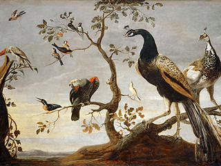 【世界名画赏析】斯奈德斯《鸟儿栖息在树枝上的音乐会》高清油画下载