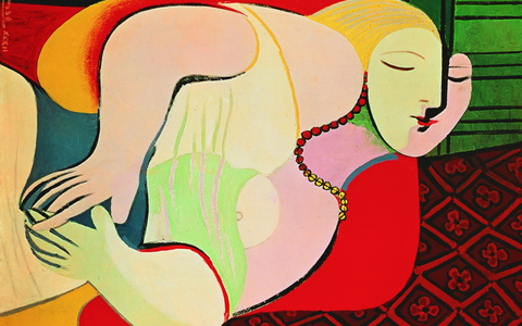 世界名画|毕加索《梦》高清油画作品下载