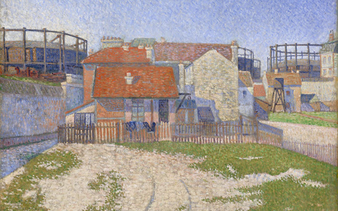 世界名画家系列 ——西涅克《克利齐的瓦斯槽》高清油画作品下载