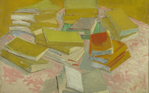 不朽的大师:梵高《成堆的法国小说》高清油画作品下载