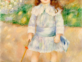【世界名画赏析】雷诺阿《拿鞭子的女孩》高清油画作品下载