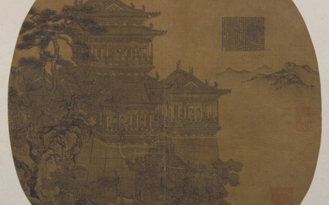 【名画赏析】夏永《岳阳楼图》高清油画作品下载