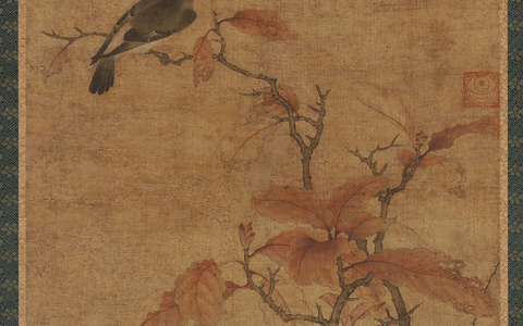清新淡雅的动物美—《丹枫鸟鹊图》 崔白高清绘画下载