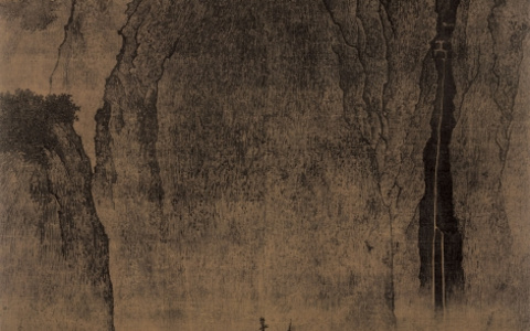 宋代第一画——范宽《溪山行旅图》高清油画作品下载